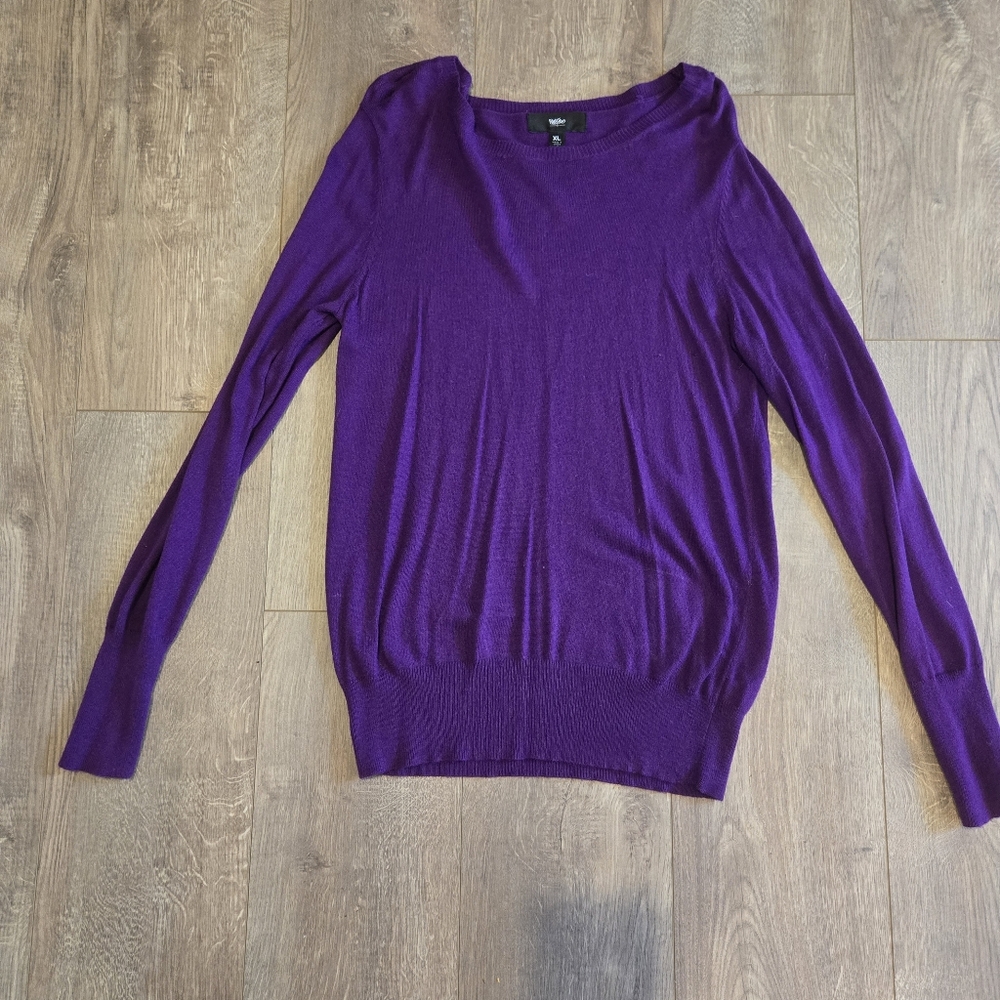 Women's Purple Sweater Mossimo Xl Vintage